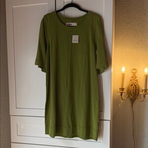 Free People Green Tunic Top